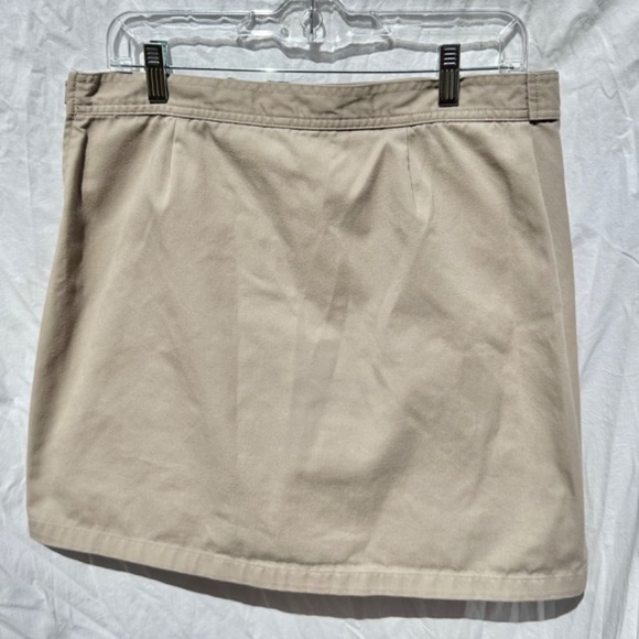 Khaki Tan Pleated Mini Skirt with Built In Short/Skort - Picture 4 of 4